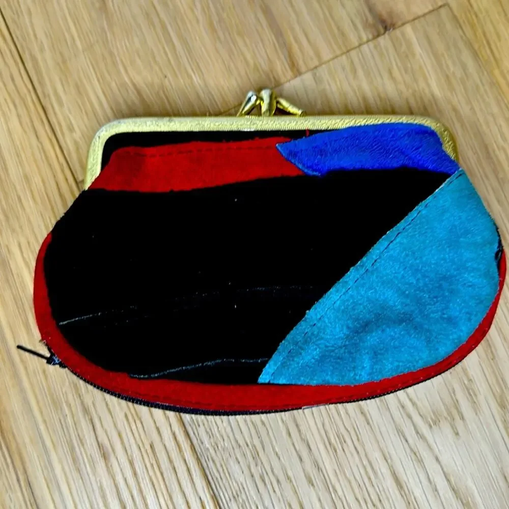 VINTAGE 1970's Leather patchwork wallet
